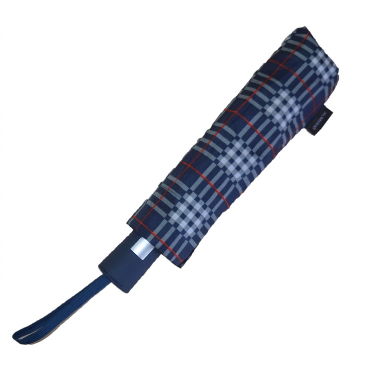 GiftHome Yarı Otomatik, 10 Telli, Rüzgara Dayanıklı, Kadın  Şemsiye, Ekose Desen-5