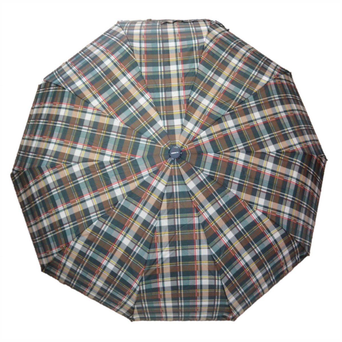 GiftHome Yarı Otomatik, 10 Telli, Rüzgara Dayanıklı, Kadın  Şemsiye, Ekose Desen-7