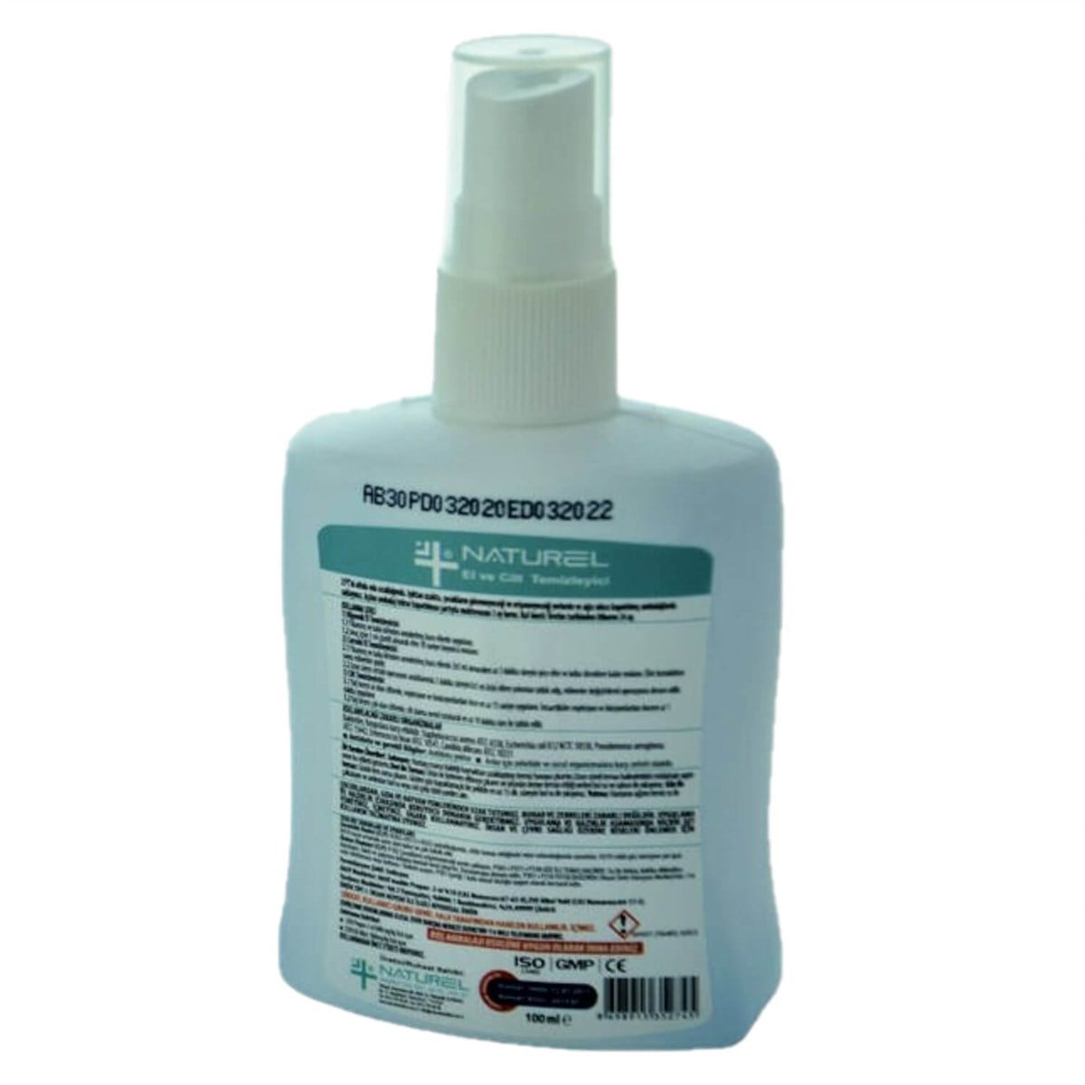 NATUREL Alkol Bazlı El ve Cilt Temizleyici Dezenfektan, 3 Adet 100 Ml.lik Set