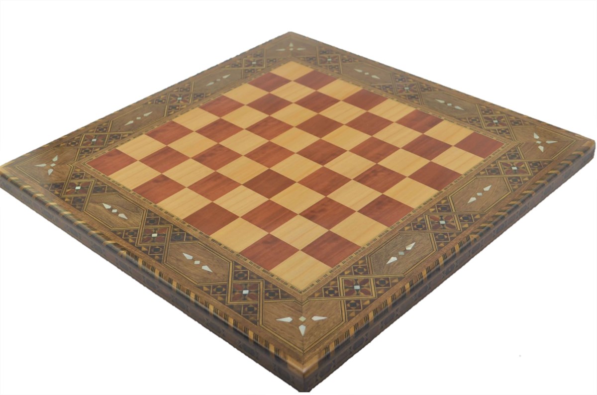 (Sadece Satranç Tahtası İsteyene)Gifthome Büyük,El Yapımı,Masif,Ahşap, Sedef Gül,Düz Satranç Tahtası