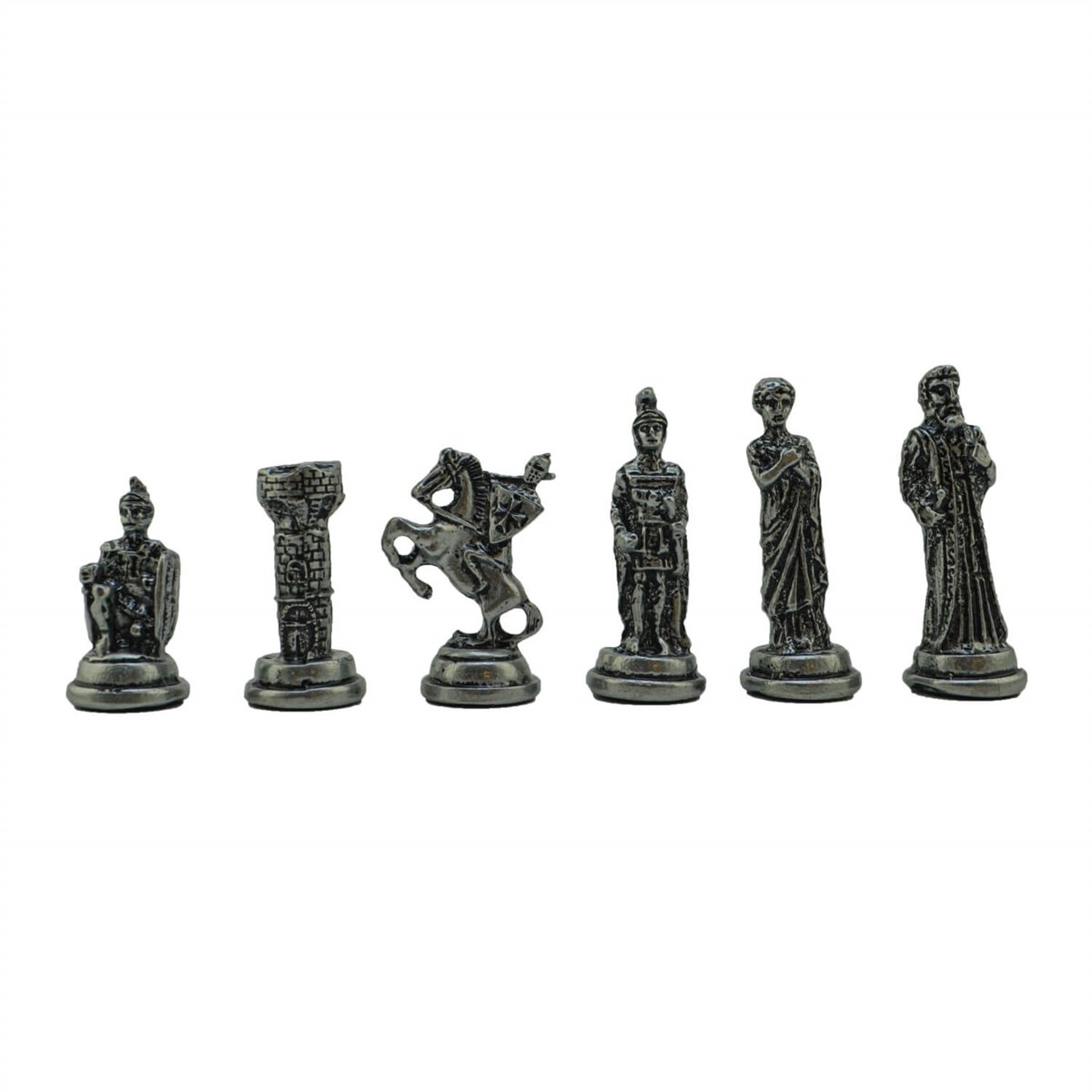 (Sadece Satranç Taşı İsteyene) Gifthome, Orta, Metal, Antik, Truva Figürlü Satranç Taşı