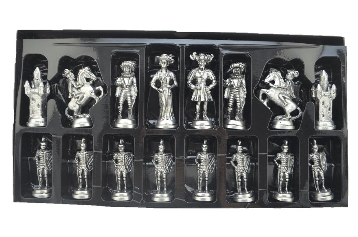 (Sadece Satranç Taşı İsteyene) Gifthome Battal Boy, Metal, İspanyol Figürlü, Antik Satranç Taşı