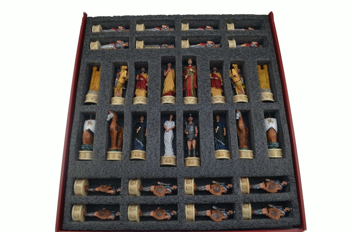 (Sadece Satranç Taşı İsteyene) Gifthome, Battal Boy, Polyester, Truva&Sparta Figürlü Satranç Taşı