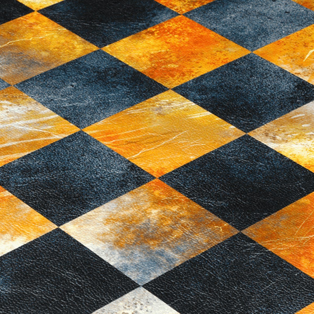 (Sadece Tahta İsteyene) Ateş-Siyah, Deri Kaplama, MDF, Ahşap Satranç Tahtası (37x37 cm)