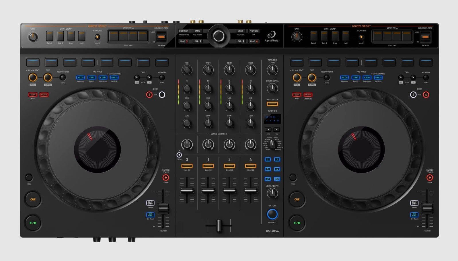 AlphaTheta DDJ-GRV6 4 kanallı performans DJ kontrolörü