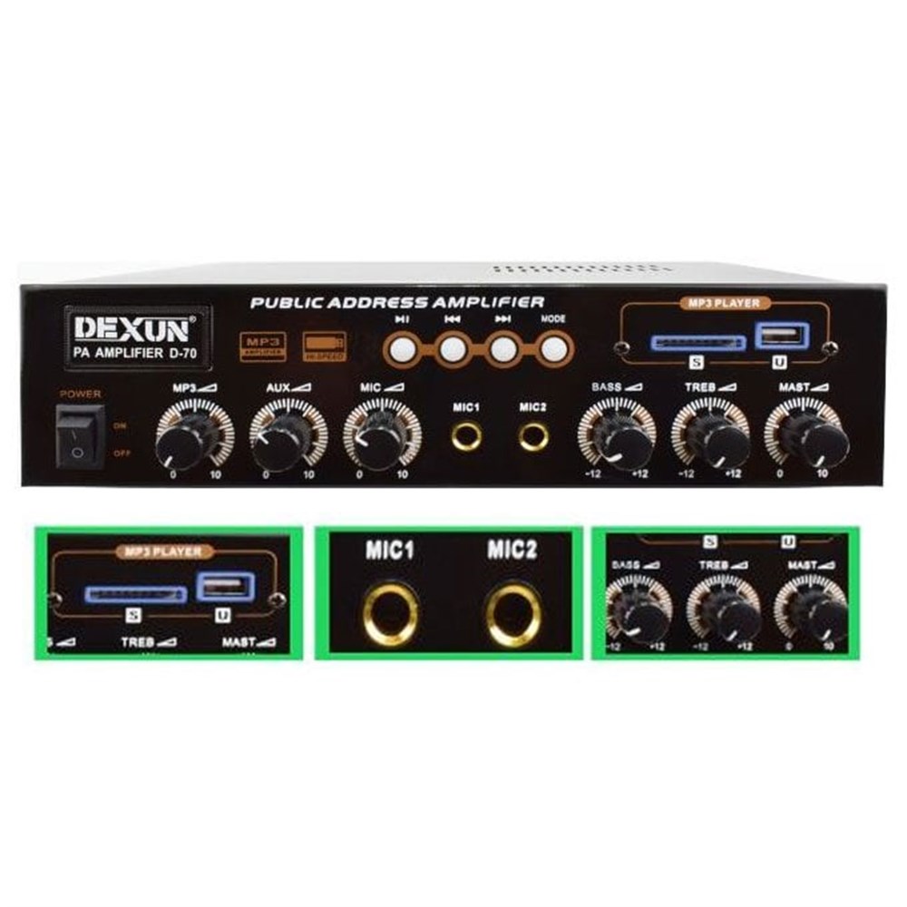 Dexun D-70 70W 100V Hat Trafolu Mikser Anfi
