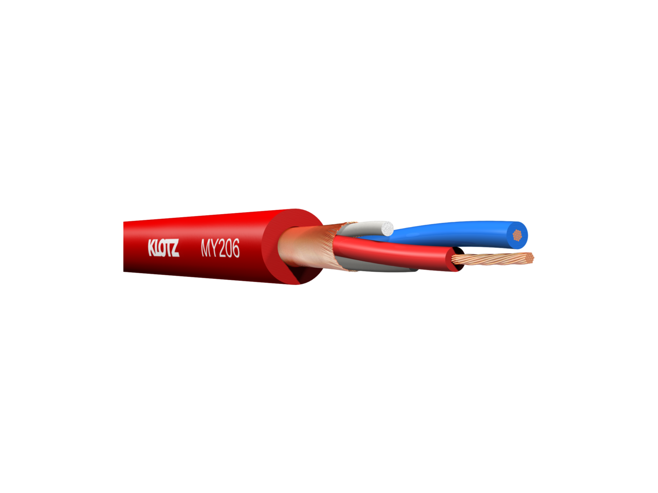 Klotz MY206RT 2x0,22mm² Mikrofon Kablosu (Kırmızı)