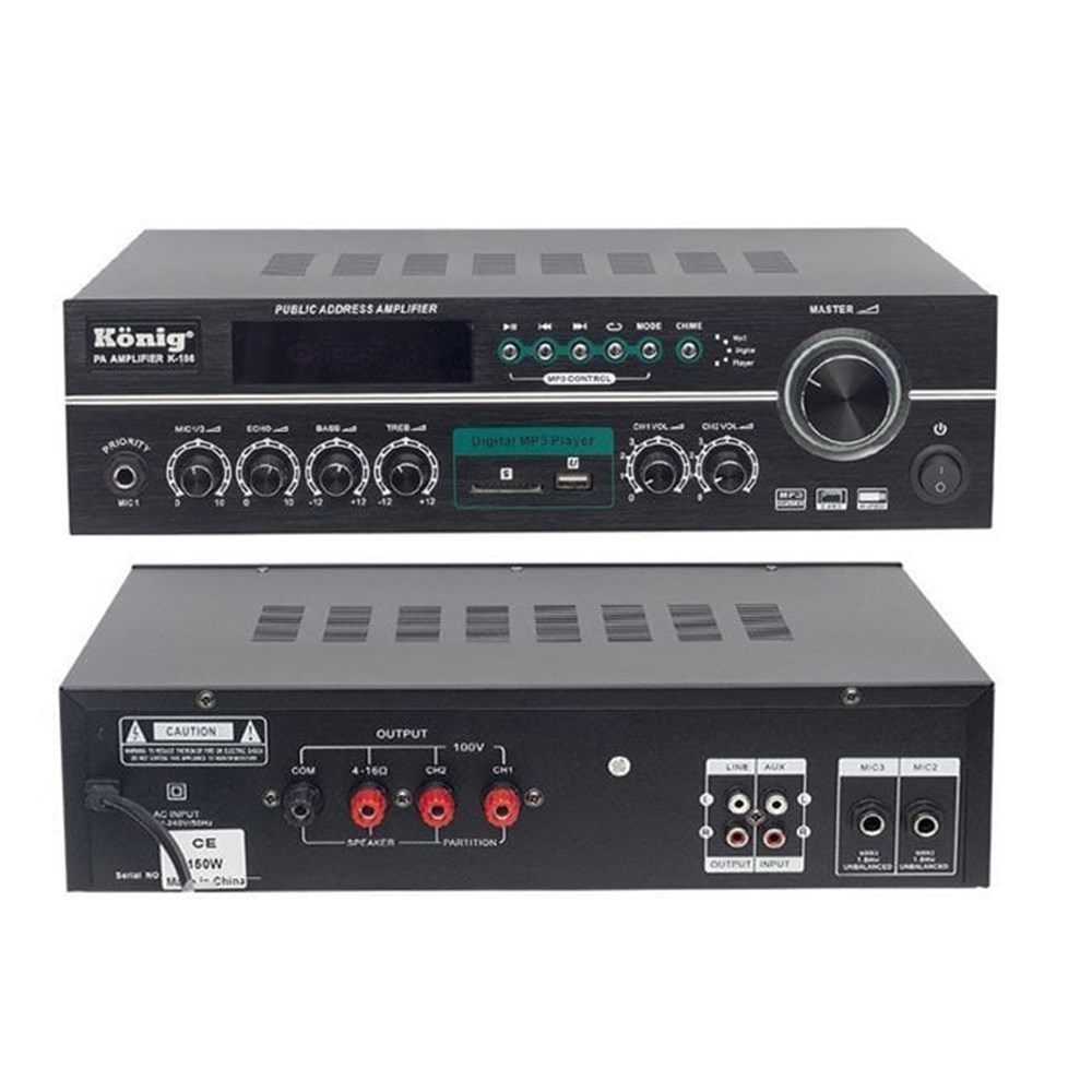 König K-166 150W Hat Trafolu Power Amfi