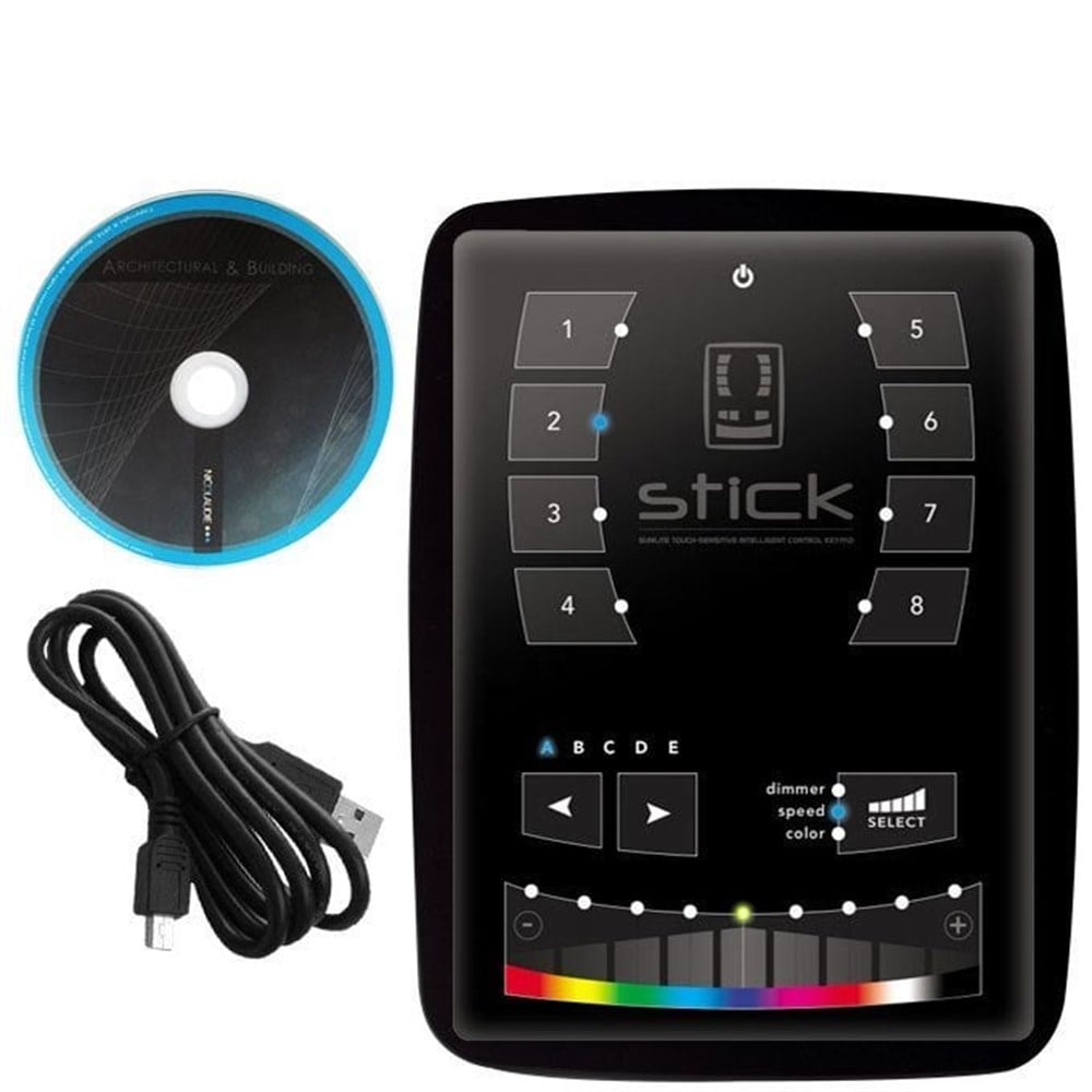 Nicolaudie STICK-KE1 Dokunmatik DMX 1024 Kanal Aydınlatma Kontrol Cihazı Siyah