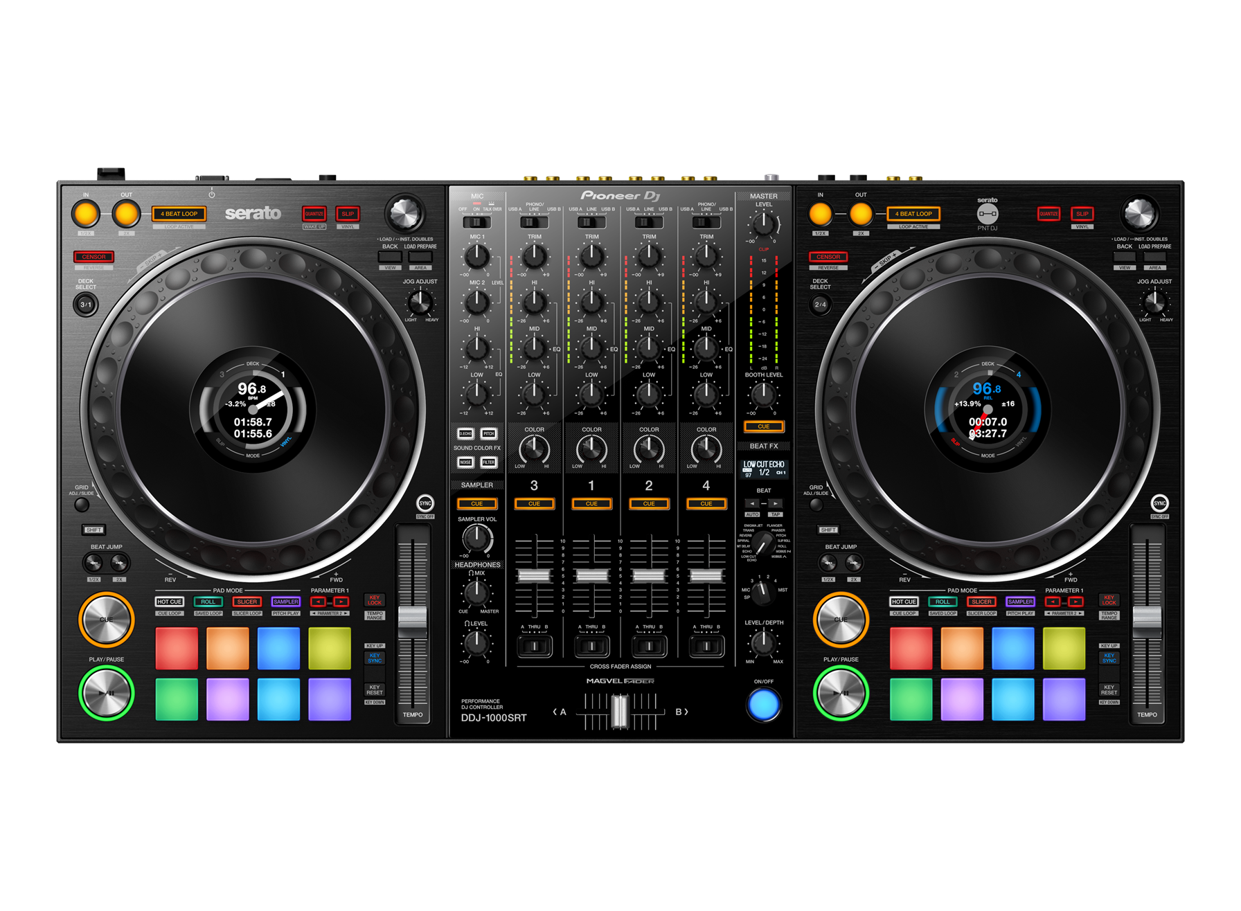 Pıoneer DJ DDJ-1000SRT Serato DJ Pro için 4 kanallı performans DJ kontrolörü