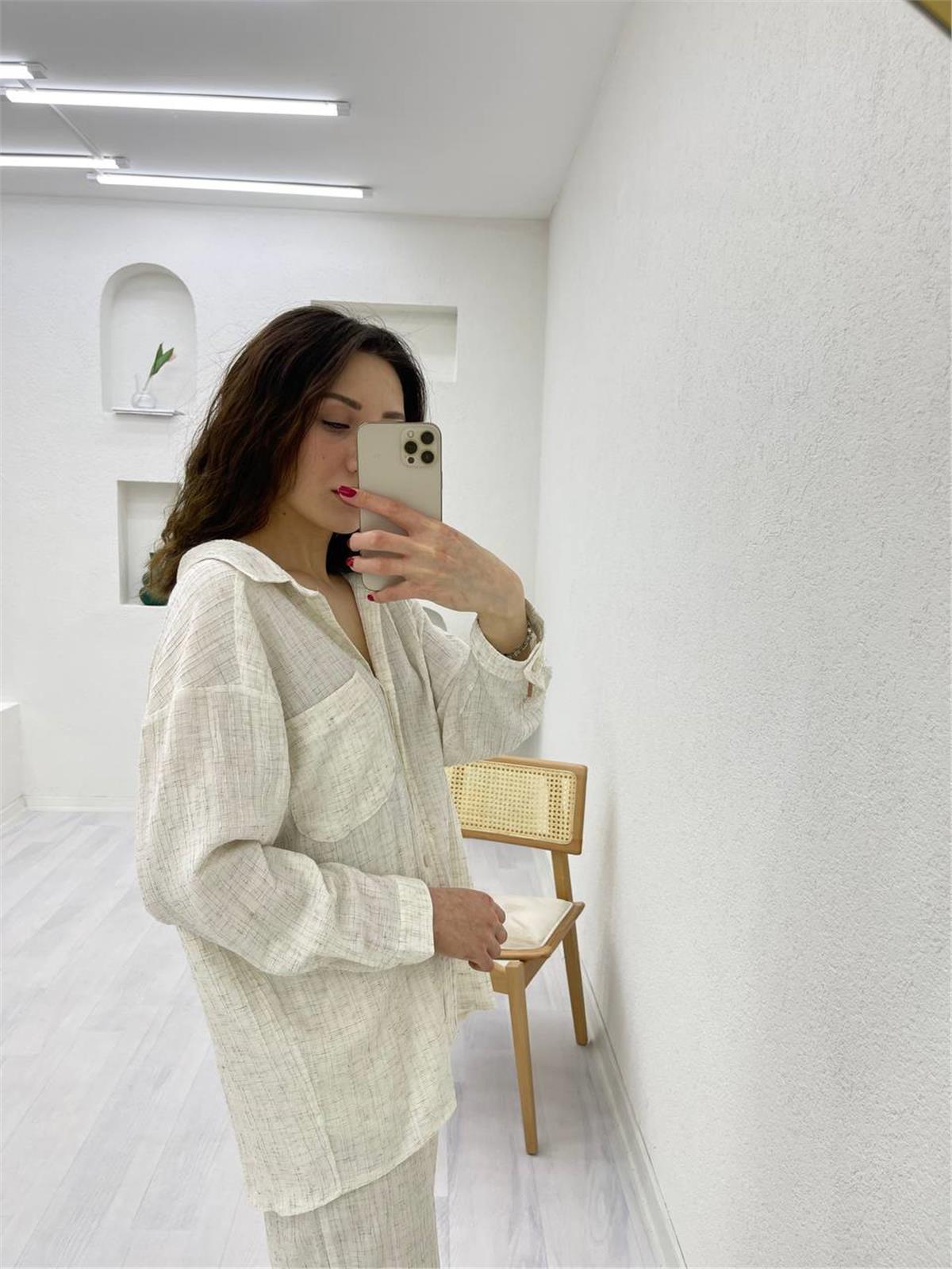 Yeniler,Keten Gömlek Ekru