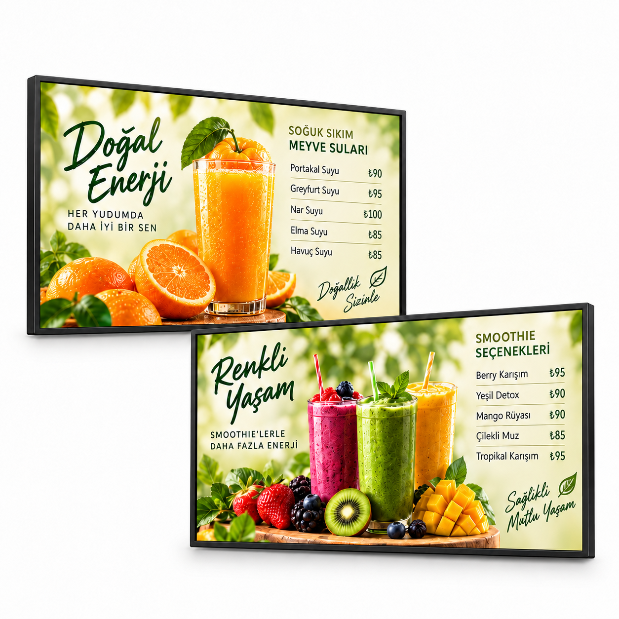 2×1 Endüstriyel Menuboard Paketi — 55 inç — ana ürün görseli