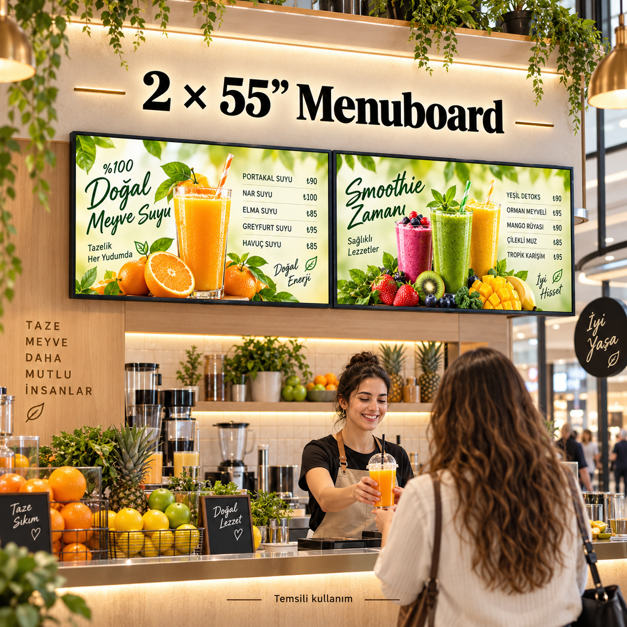 2×1 Endüstriyel Menuboard Paketi