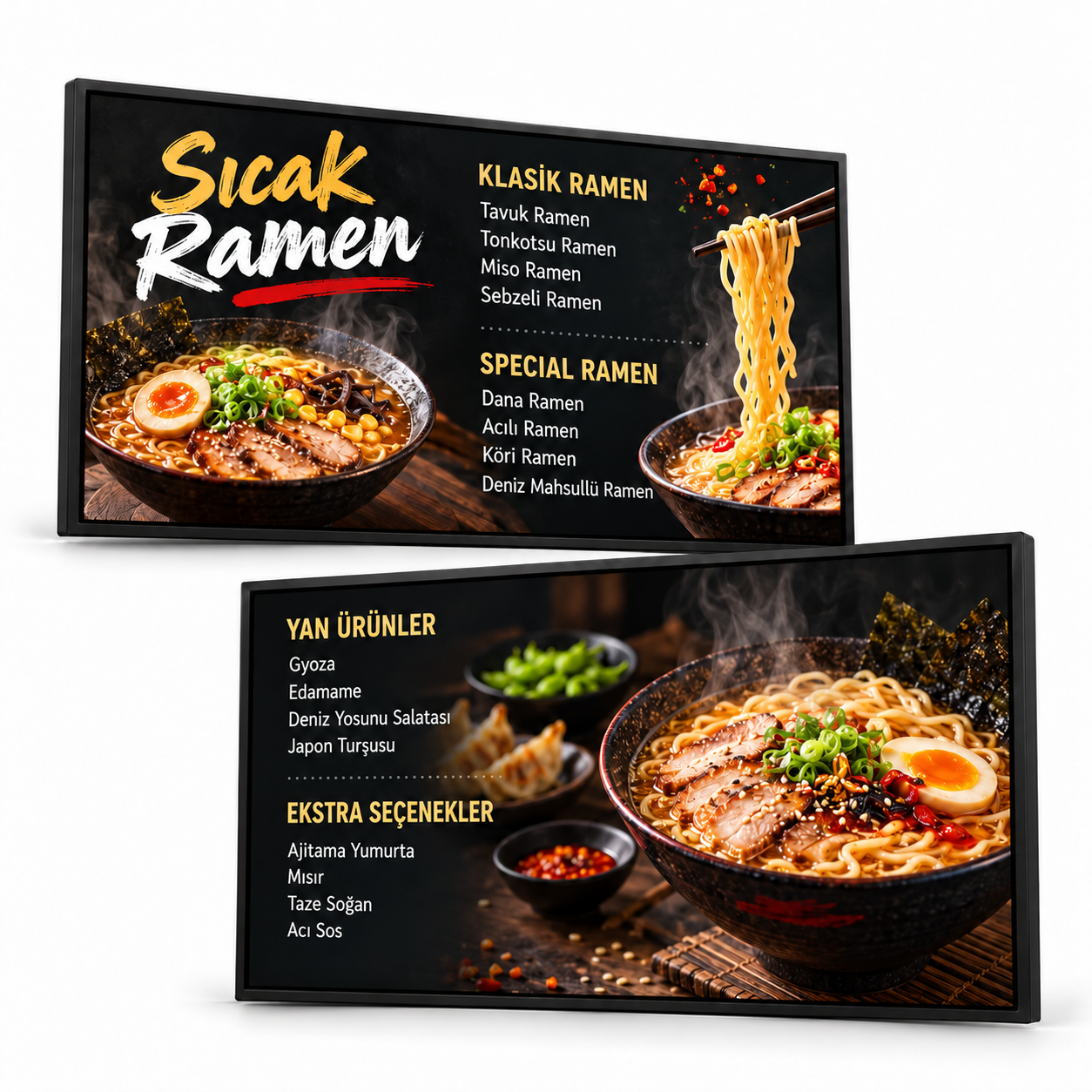 2×1 Endüstriyel Menuboard Paketi