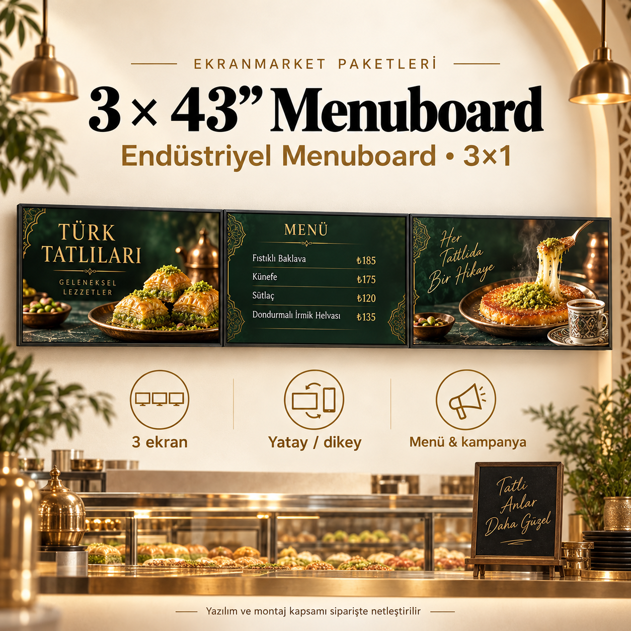 EM-023 43 inç • paket • Türk tatlıları
