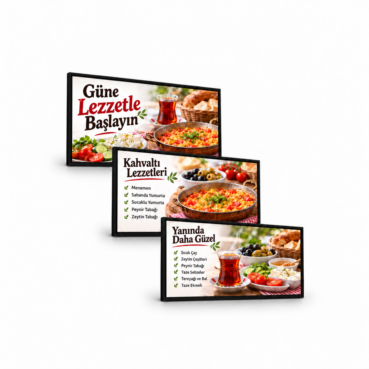 3×1 Endüstriyel Menuboard Paketi