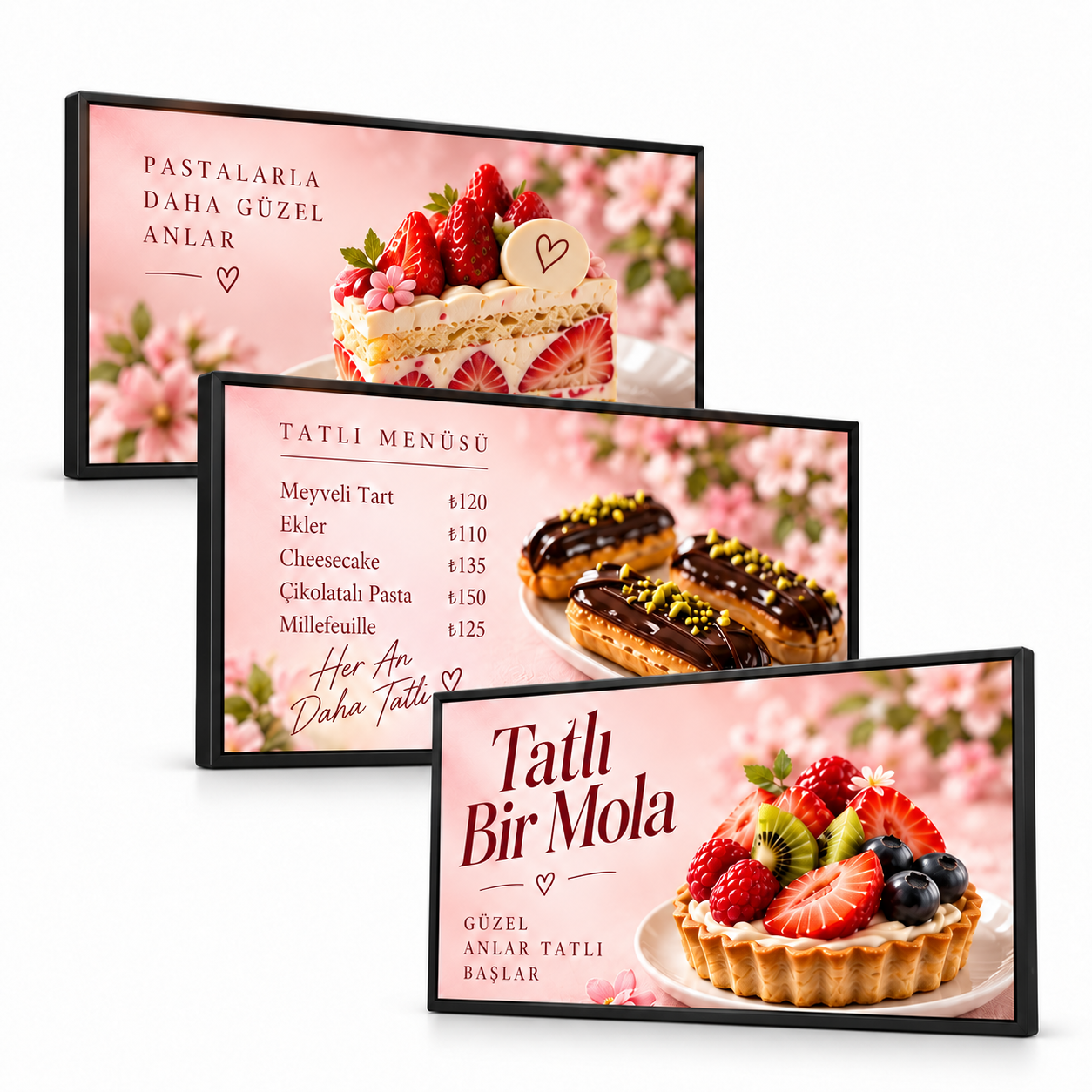 3×1 Endüstriyel Menuboard Paketi
