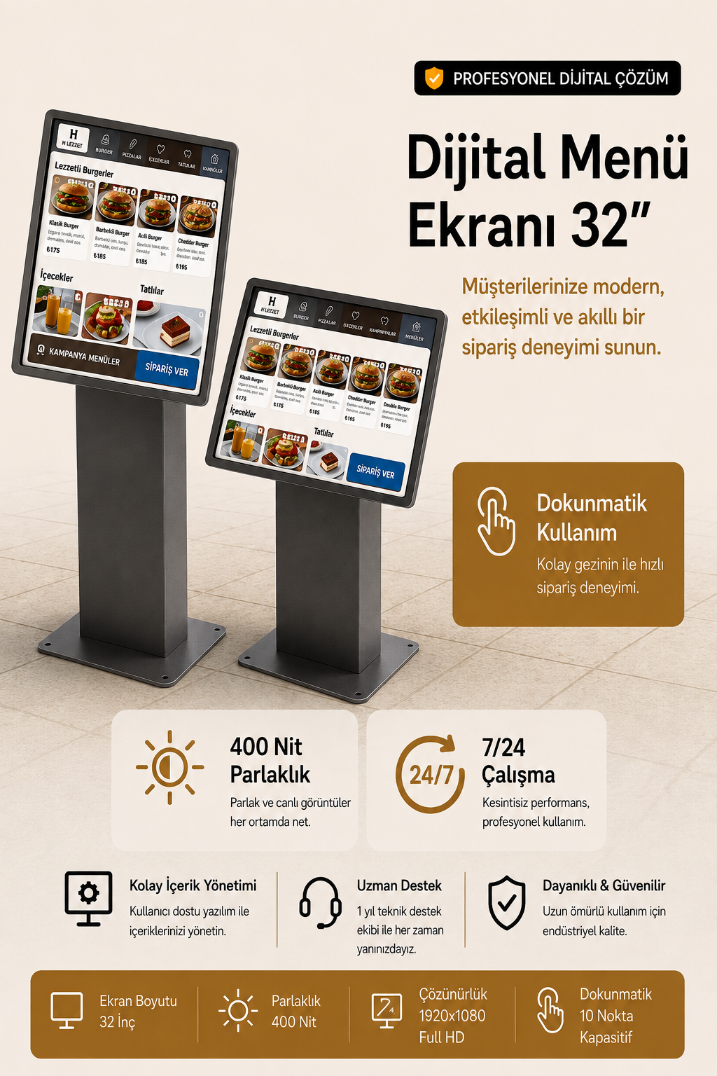 Dijital Menü Ekranı 32