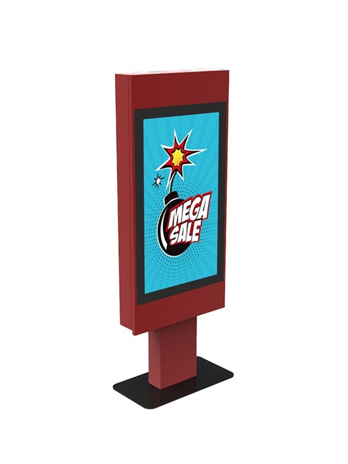 Outdoor Totem X2 Serisi, Paslanmaz Çerçeve, 1200 nits Profesyonel Ekran, Yüksek Darbe Dayanımı 