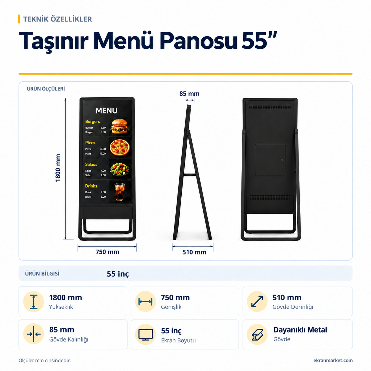 Taşınır Menü Panosu 55