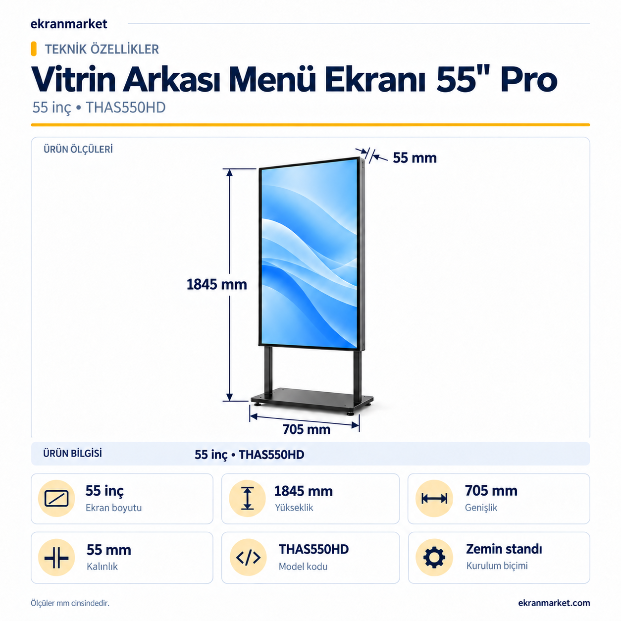 Vitrin Arkası Menü Ekranı 55