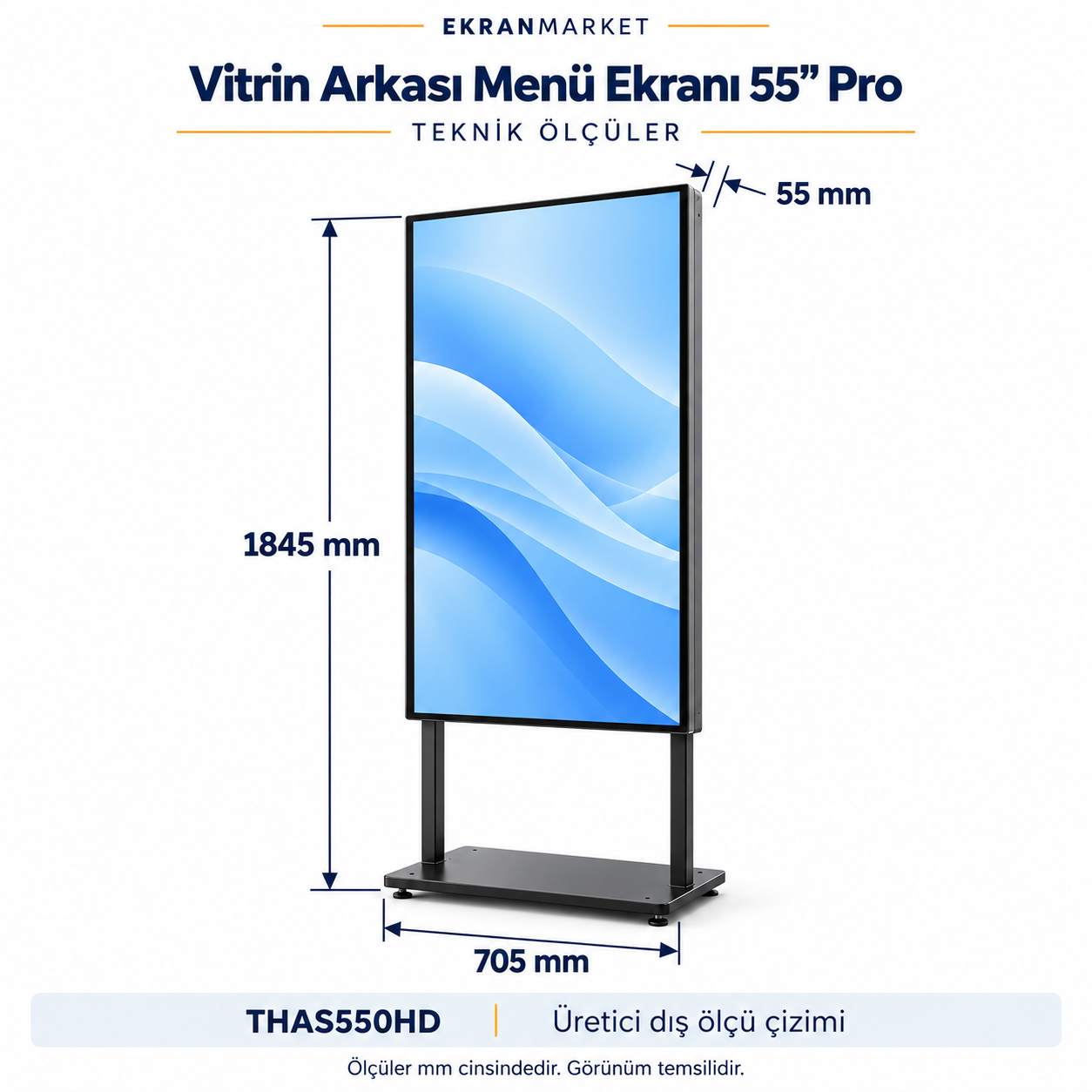 Vitrin Arkası Menü Ekranı 55