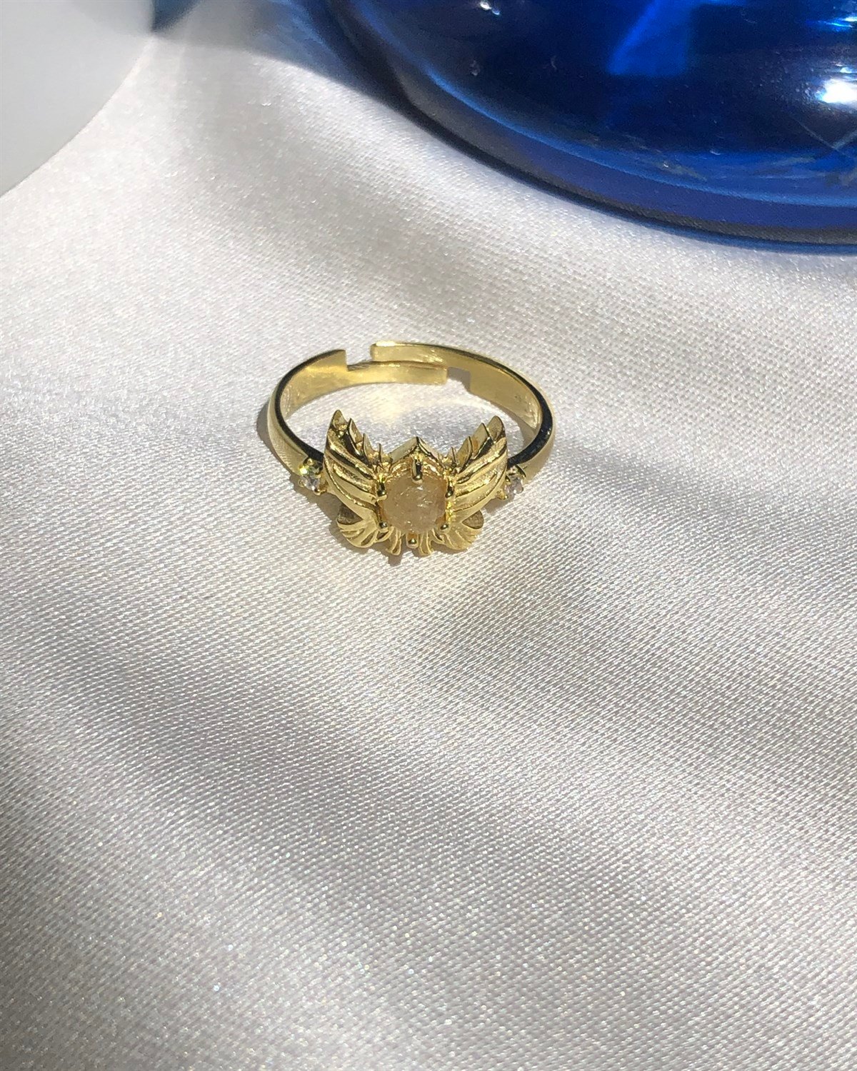 925 Gümüş Angel Doğal Taş Yüzük