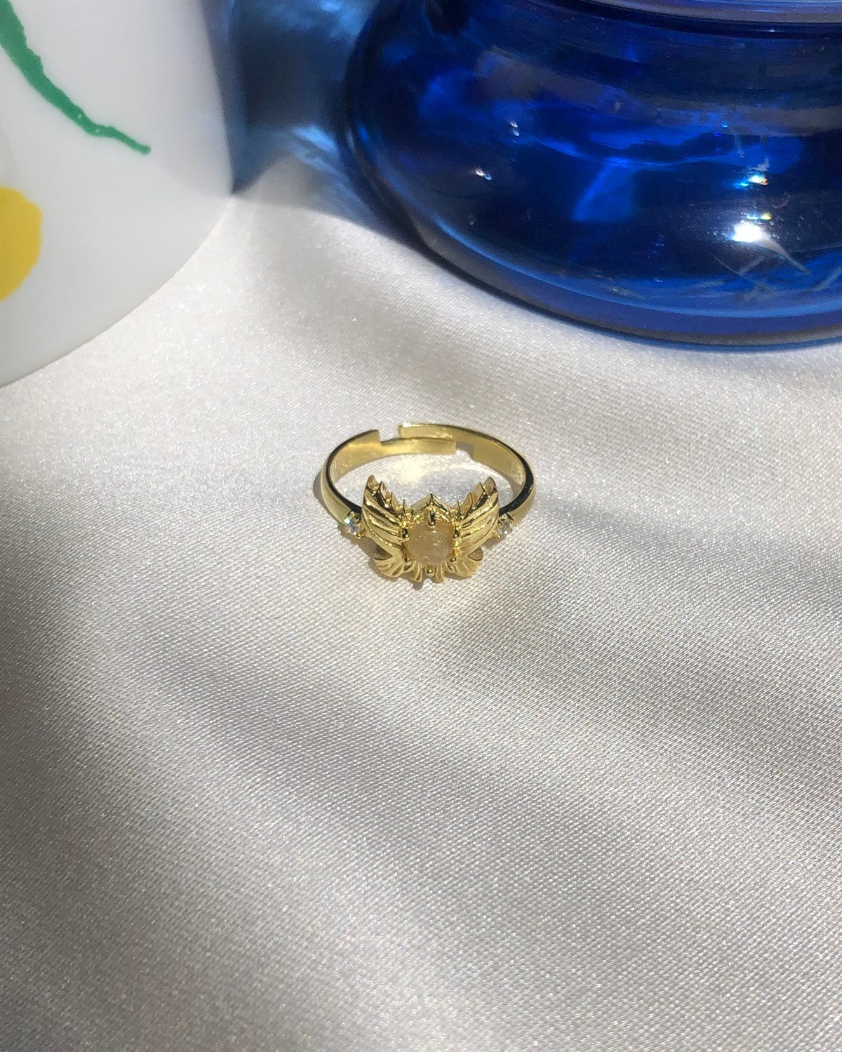 925 Gümüş Angel Doğal Taş Yüzük