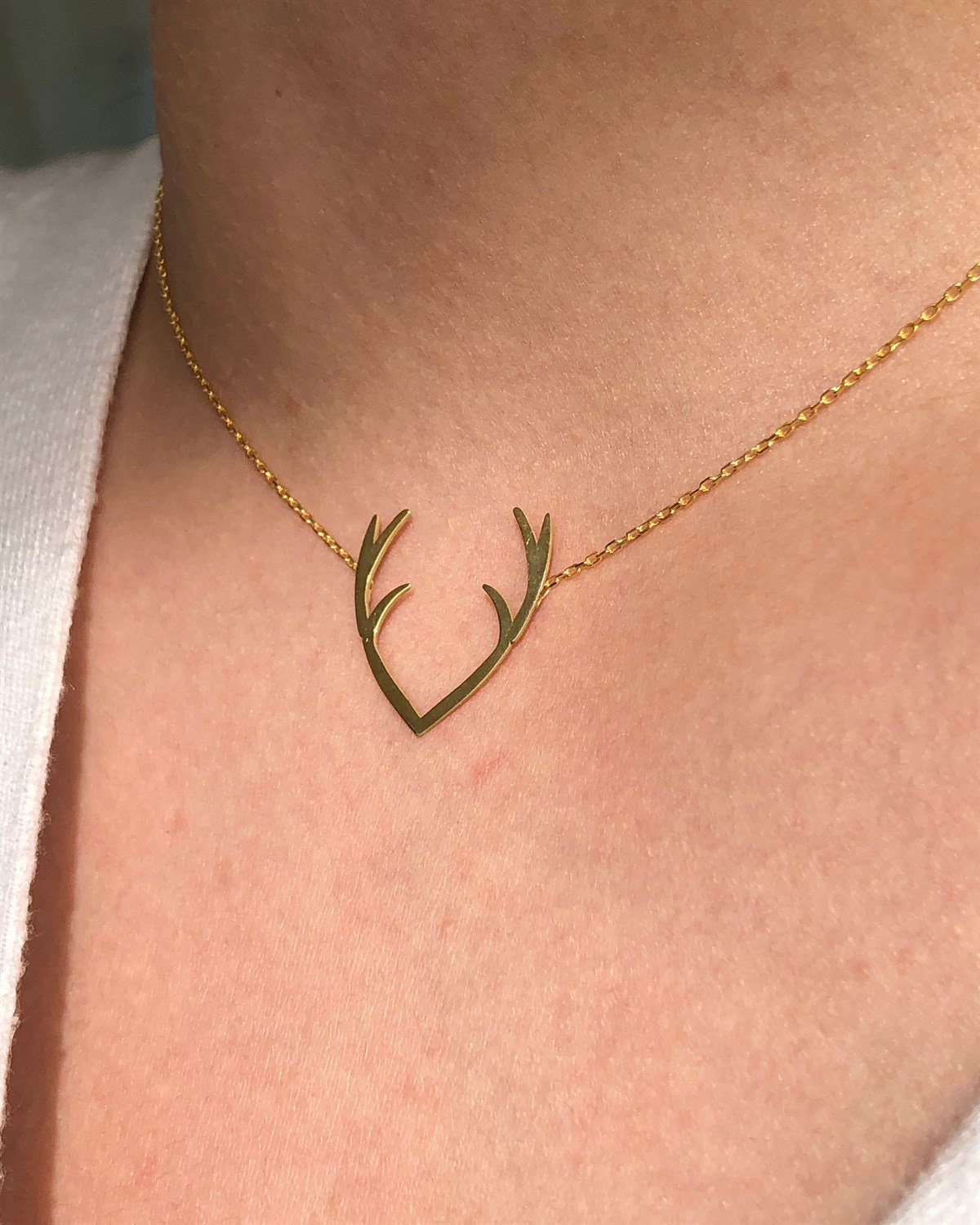 925 Gümüş Geyik Kolye