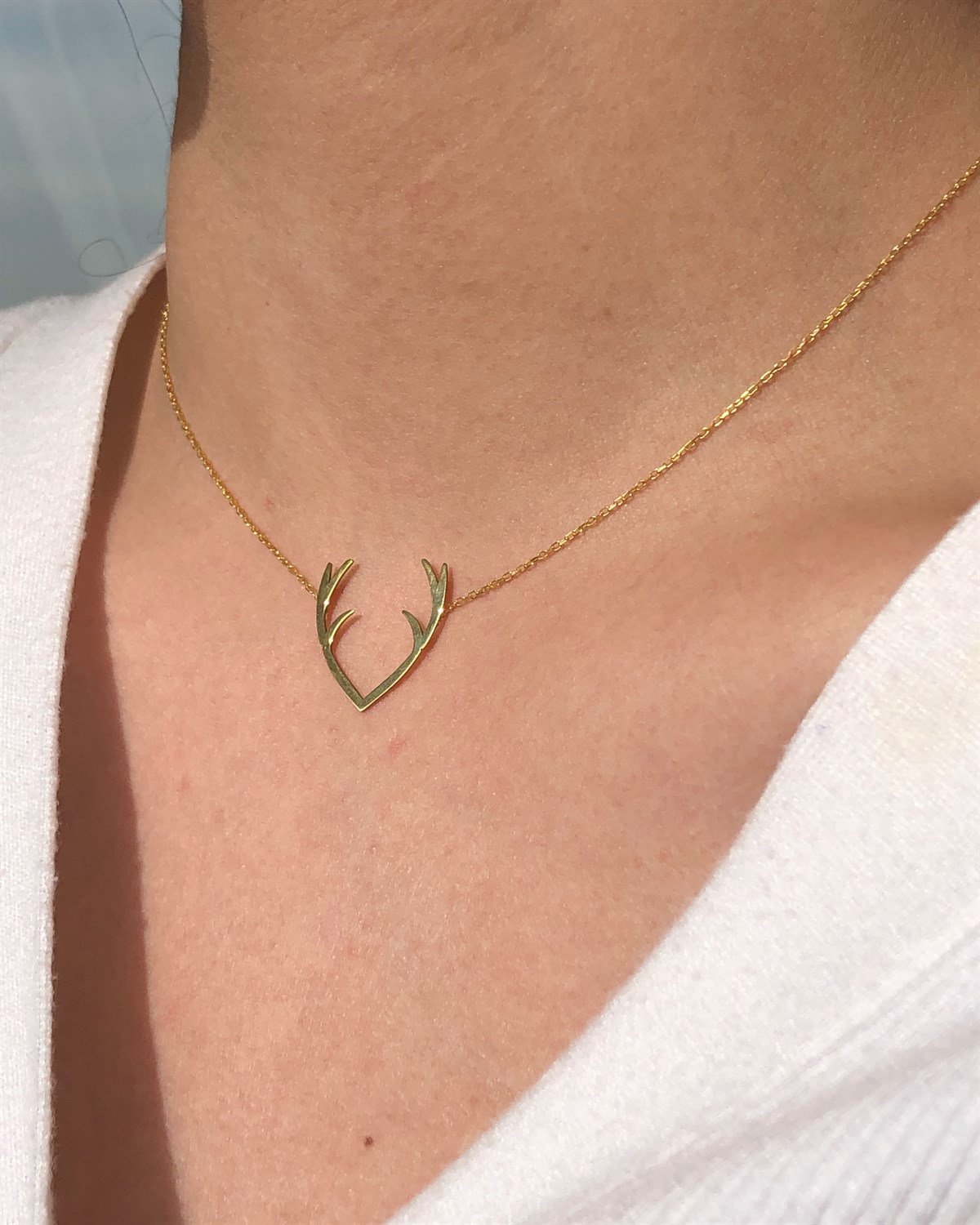 925 Gümüş Geyik Kolye