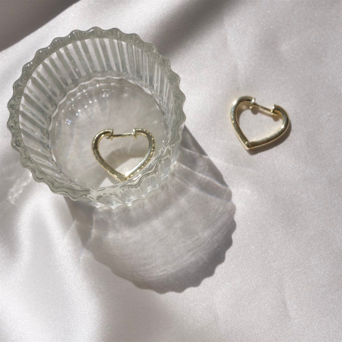 925 Gümüş Kalp Küpe 