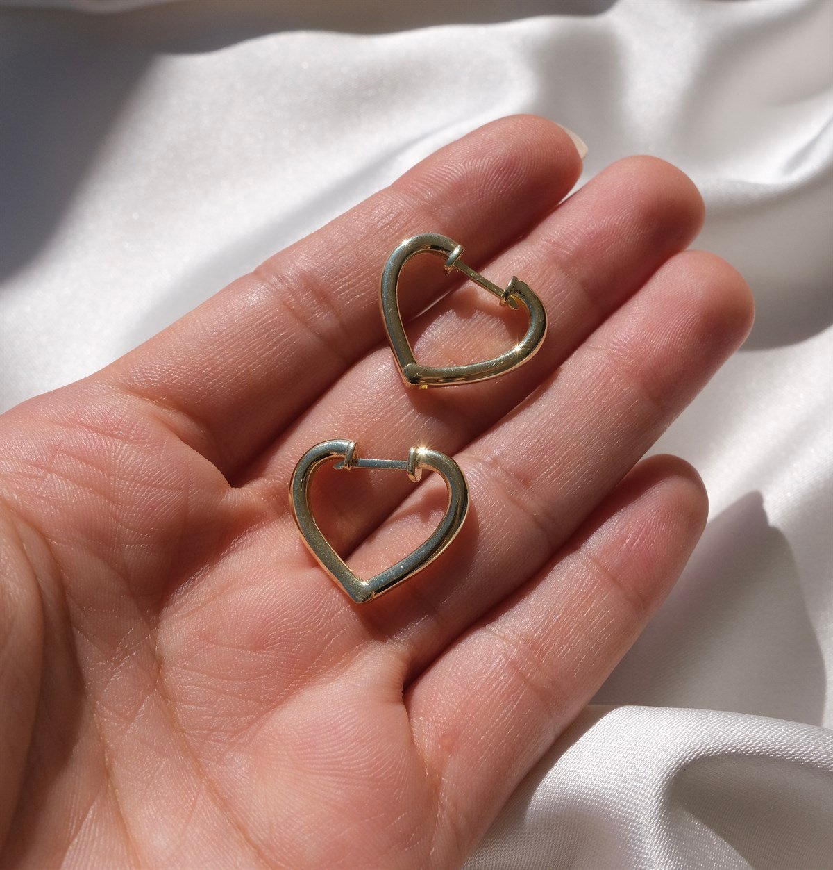 925 Gümüş Kalp Küpe 