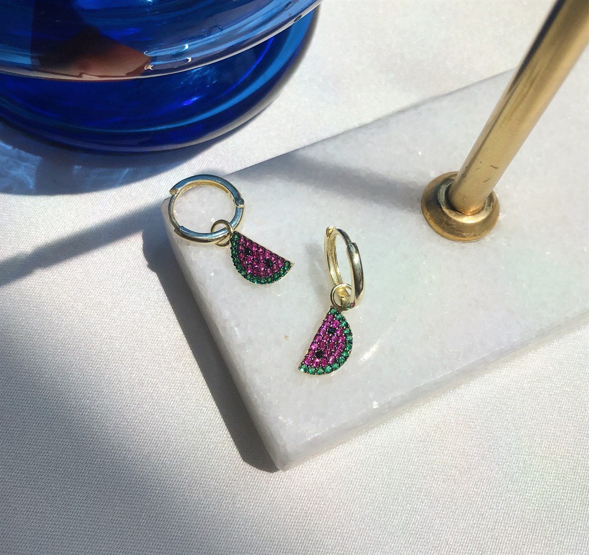 925 Gümüş Karpuz Küpe