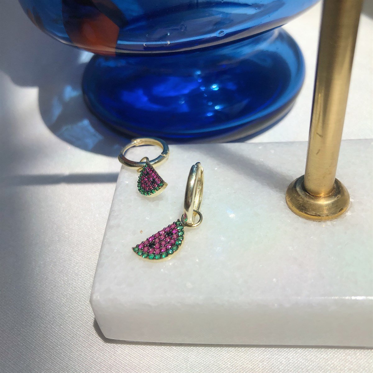 925 Gümüş Karpuz Küpe