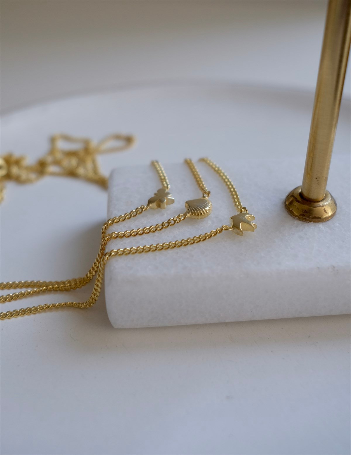 925 Gümüş Minimal Choker Kolye - Kelebek & Midye & Kuş