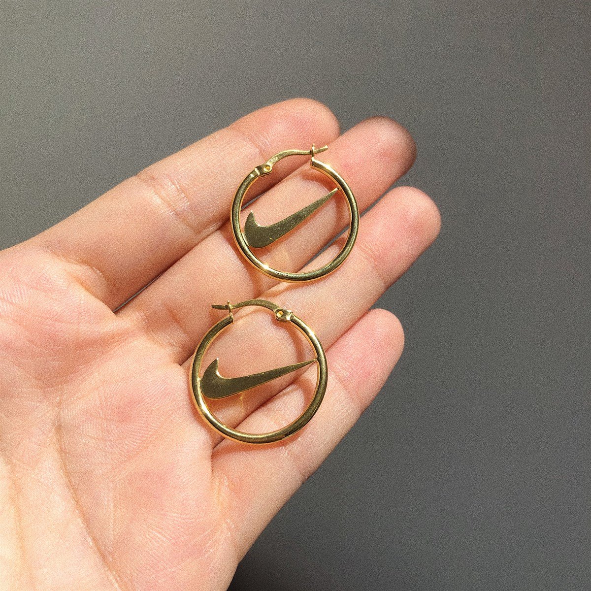 925 Gümüş Nike Hoop Küpe - Küçük Boy
