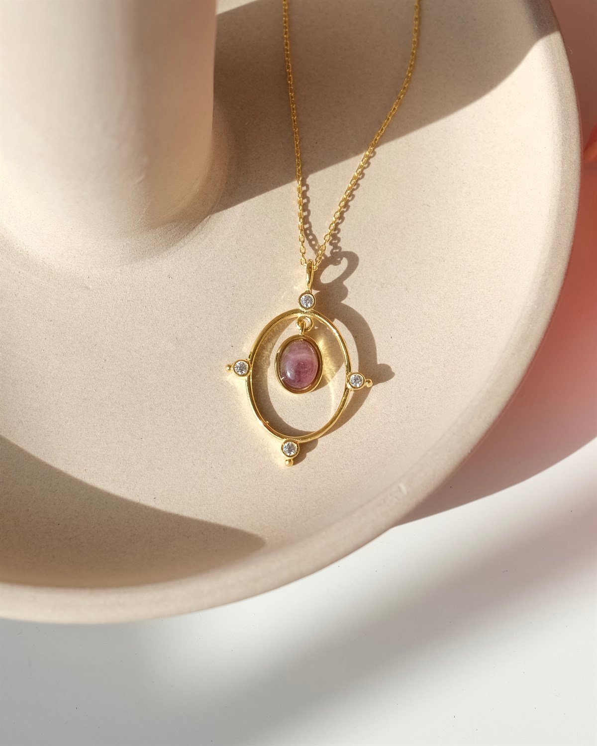 925 Gümüş Turmalin Kolye 