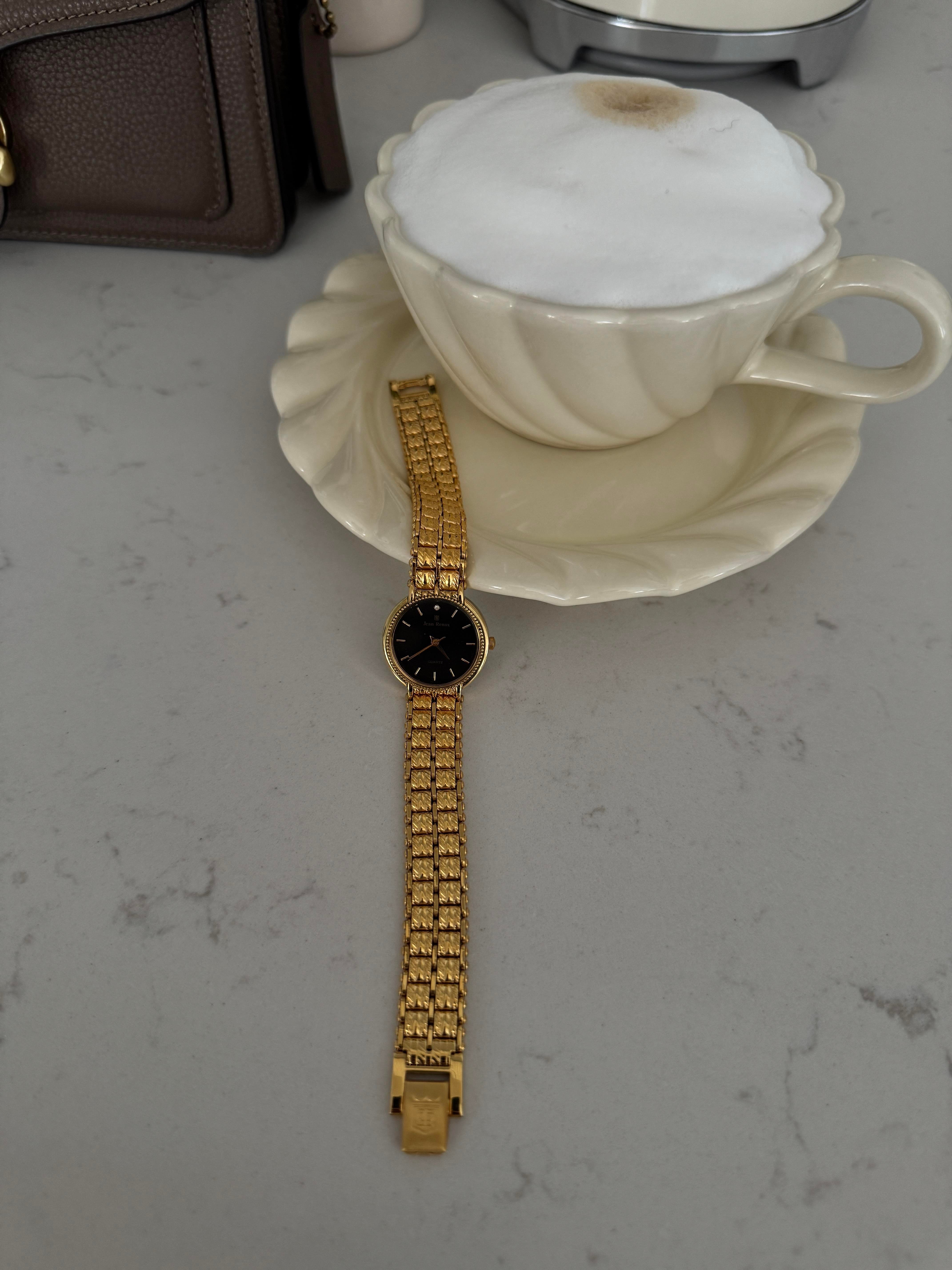 Jean Renox Swiss Quartz 24K Gold Plated Vintage Kol Saati