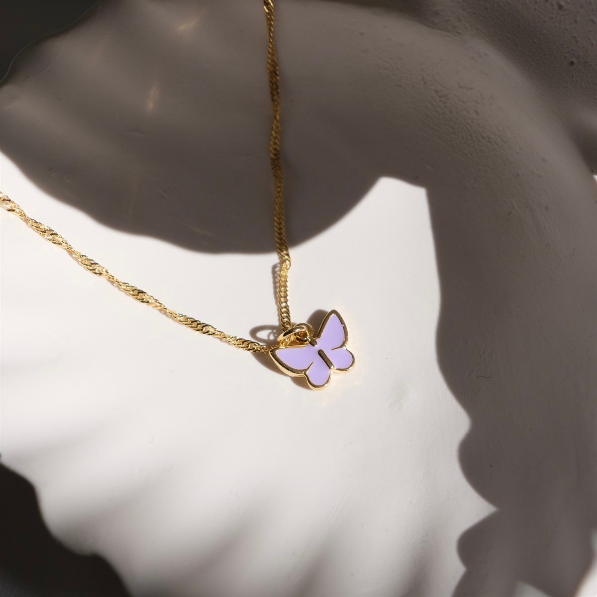Kelebek Kolye - Lila