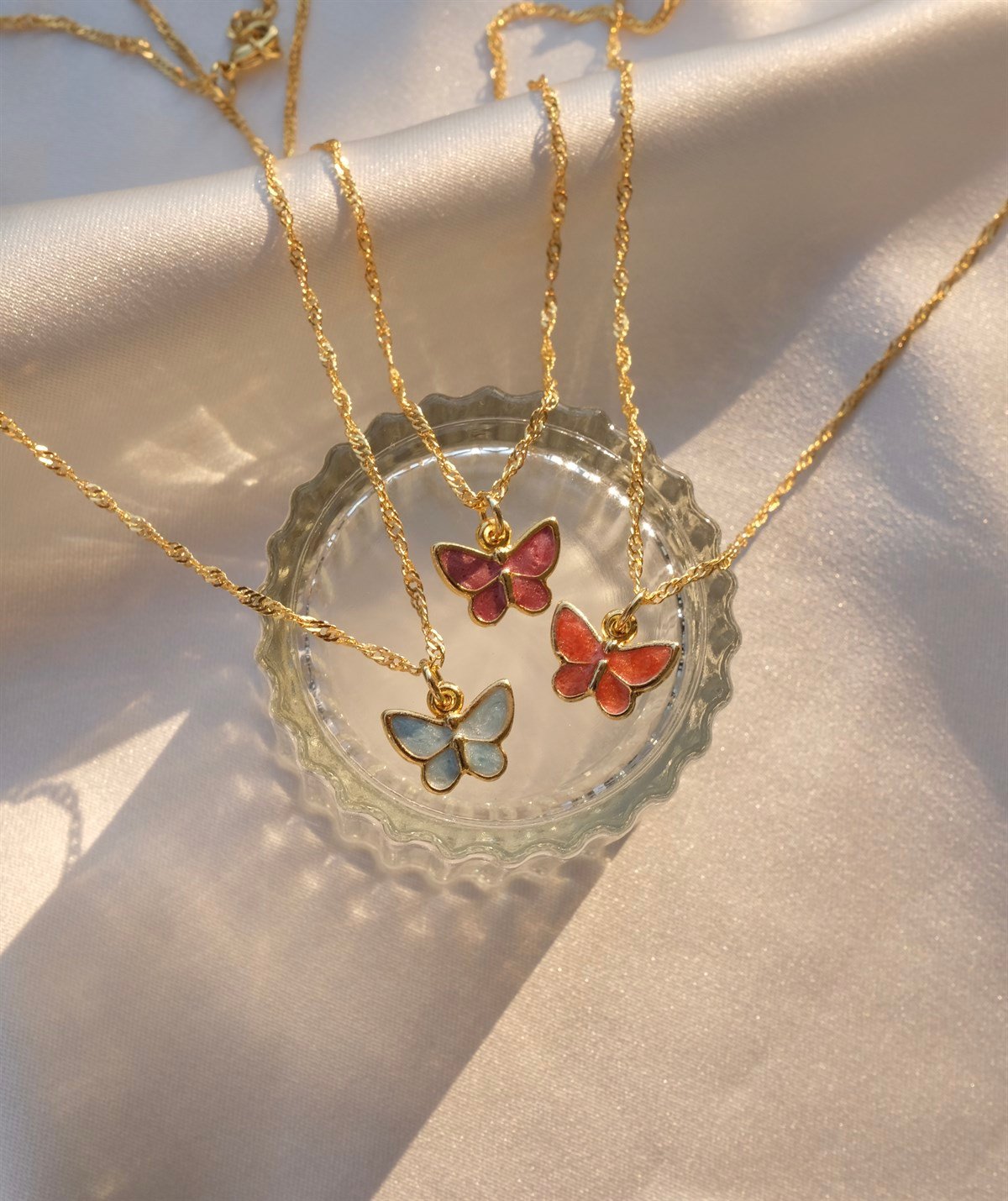 Kelebek Kolye - Turuncu 