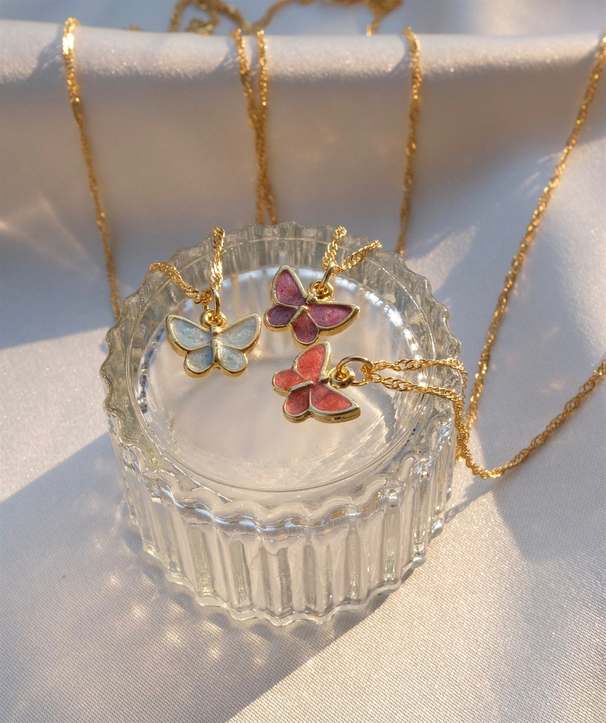 Kelebek Kolye - Turuncu 