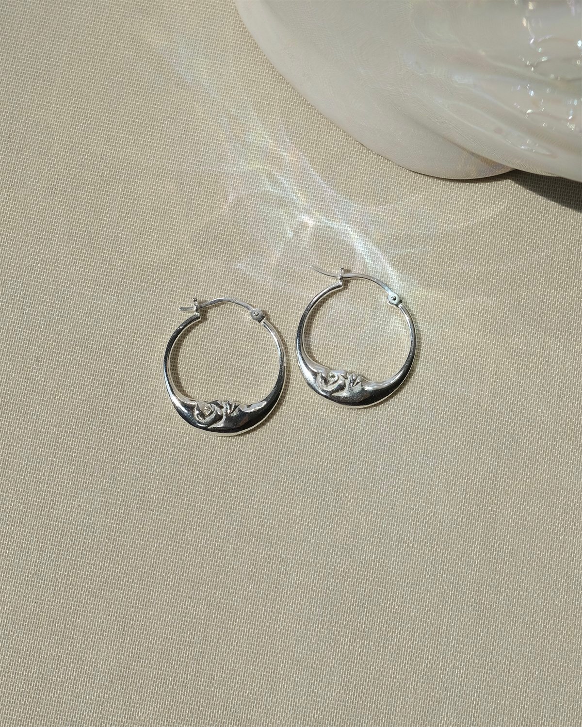 Man in the Moon Küpe - 925 Ayar Gümüş 