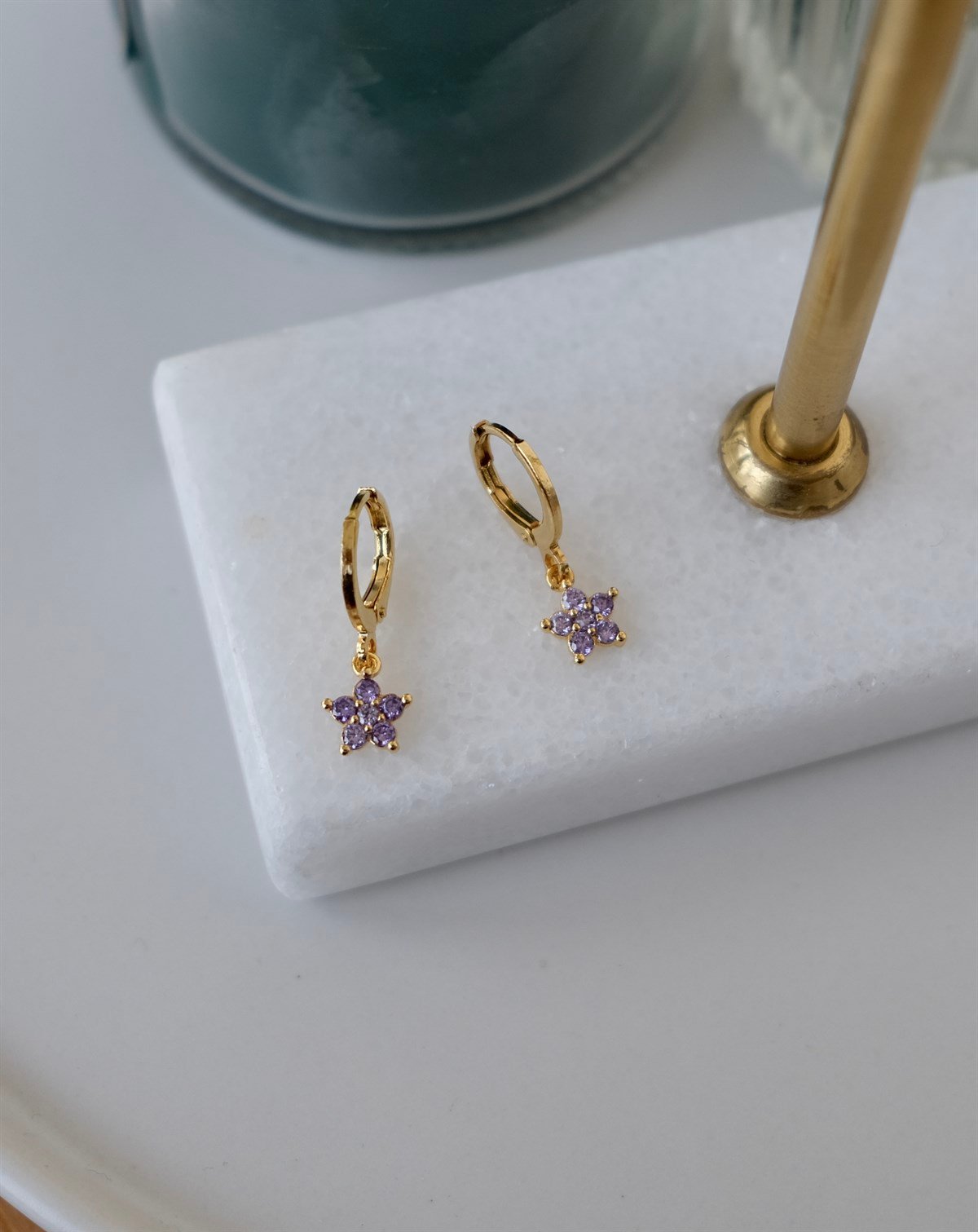 Mini Mor Daisy Küpe