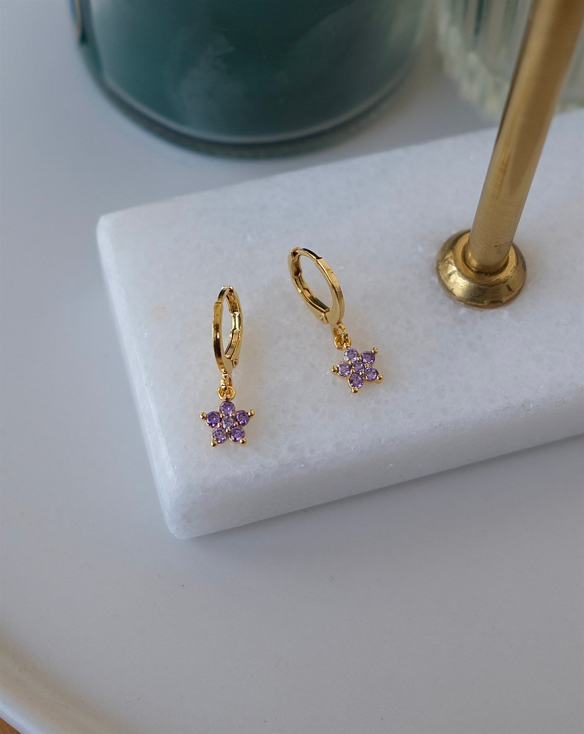 Mini Mor Daisy Küpe