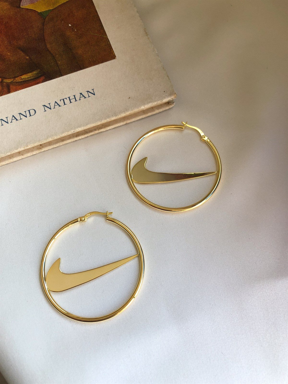 Nike Hoop Küpe - Büyük Boy & 925 Ayar Gümüş