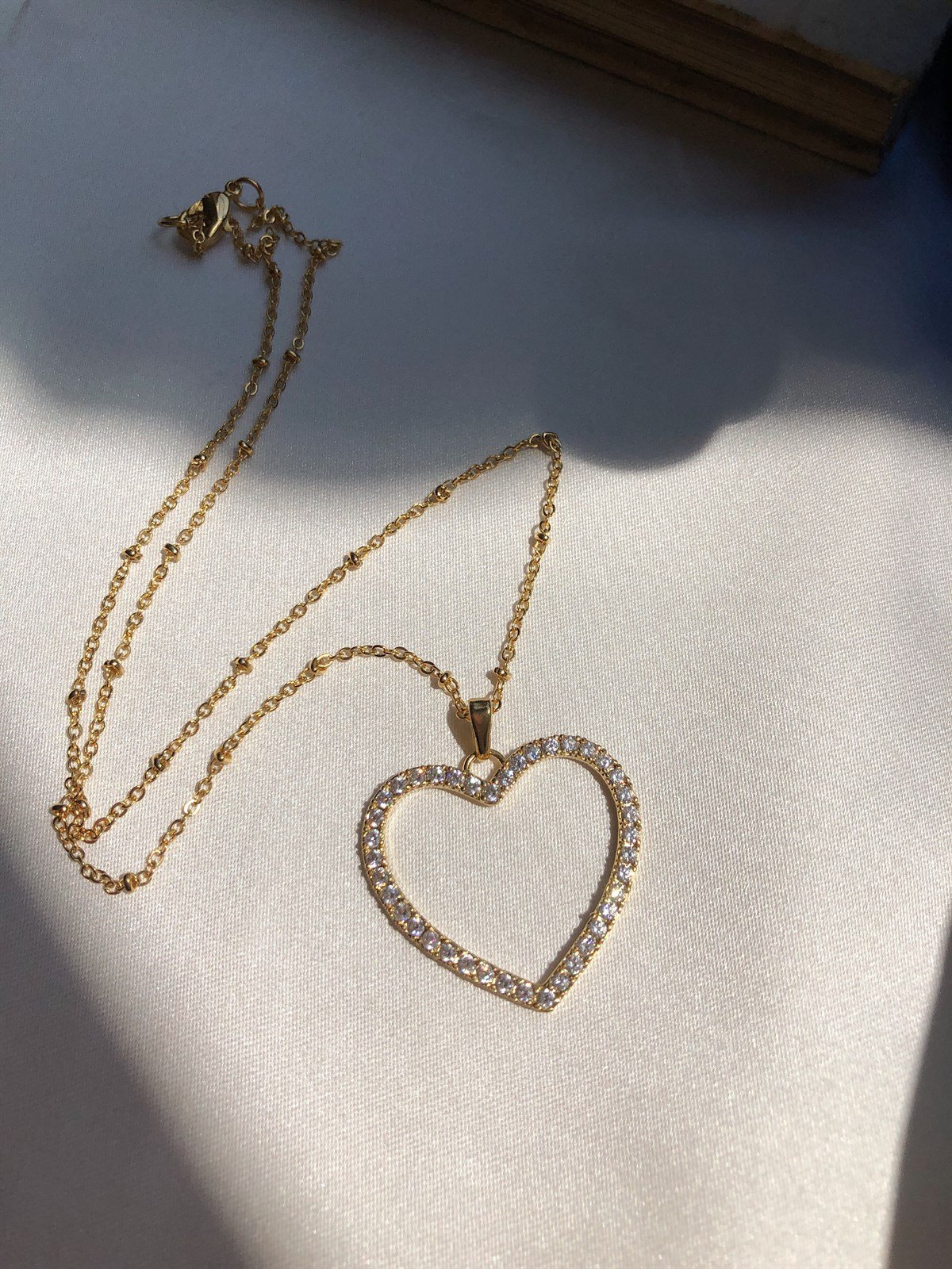 Zirkon Taşlı Kalp Kolye II