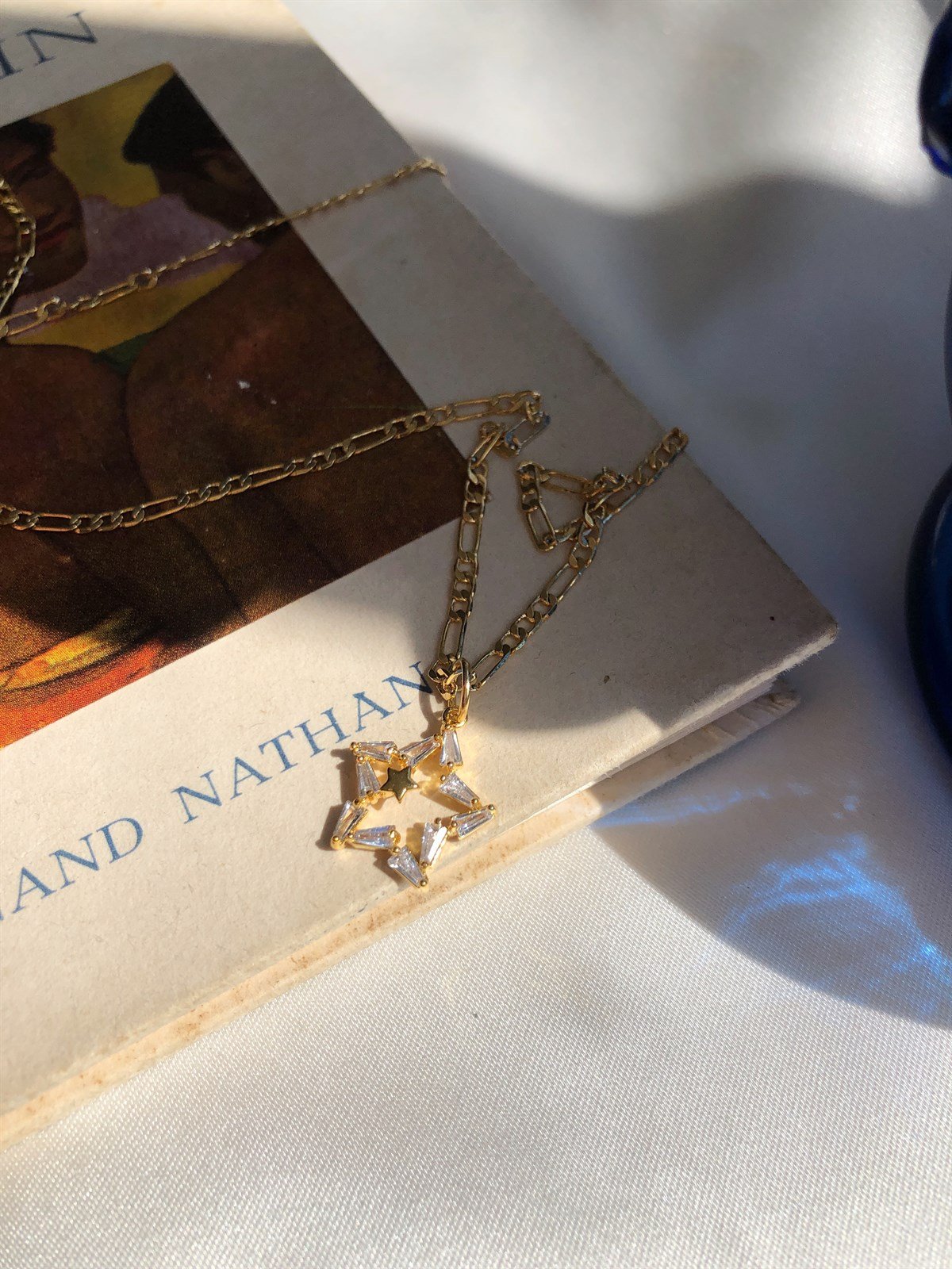 Zirkon Taşlı Yıldız Kolye