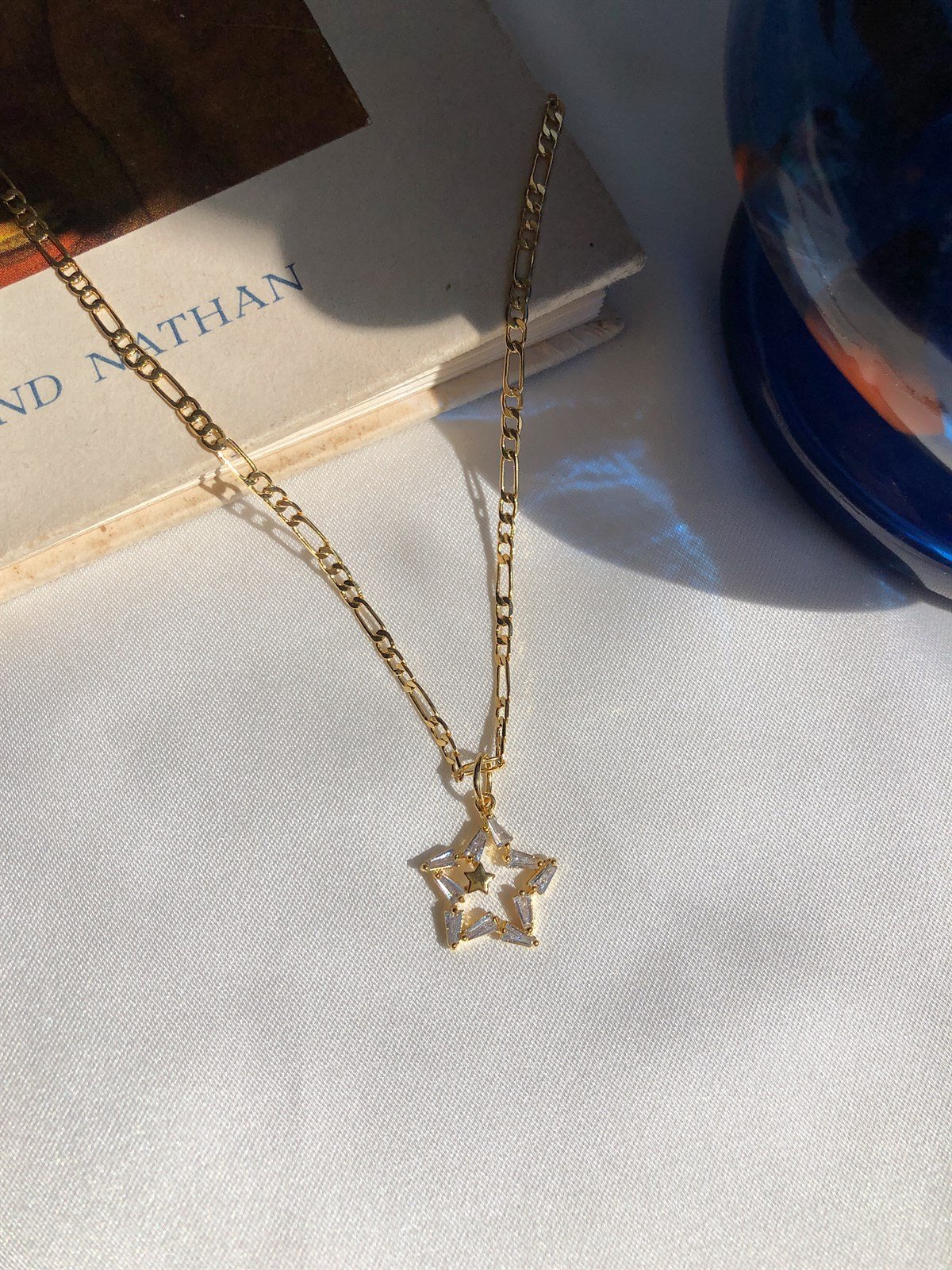 Zirkon Taşlı Yıldız Kolye