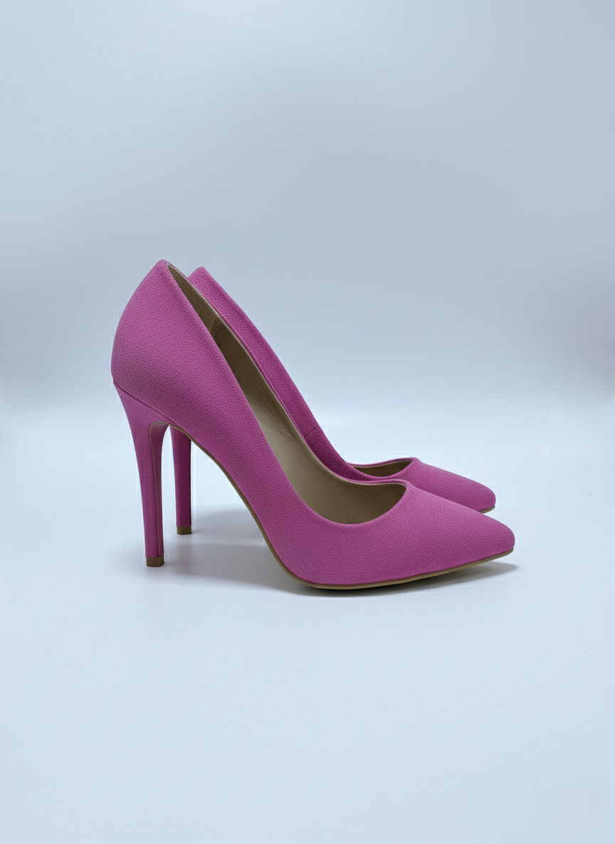 8922151902 Pembe Süet İnce Topuklu Kadın Stiletto