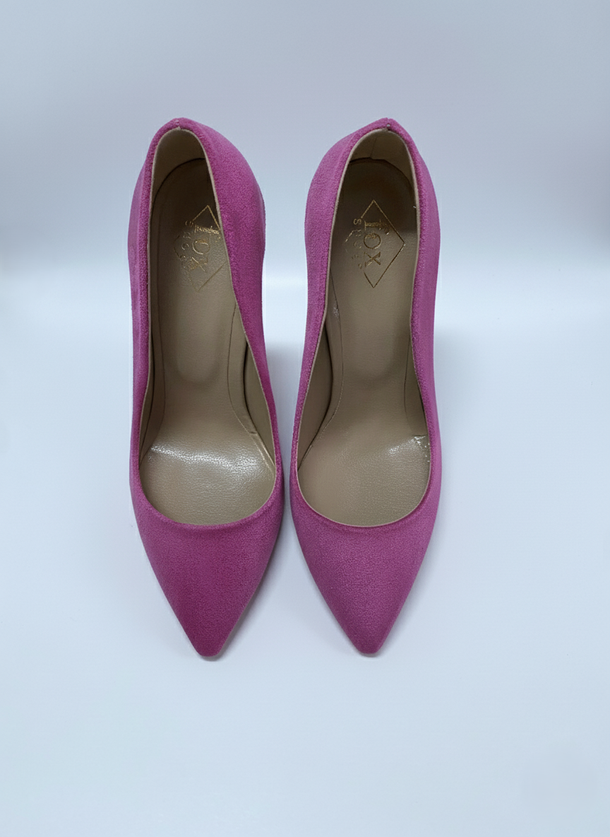 8922151902 Pembe Süet İnce Topuklu Kadın Stiletto